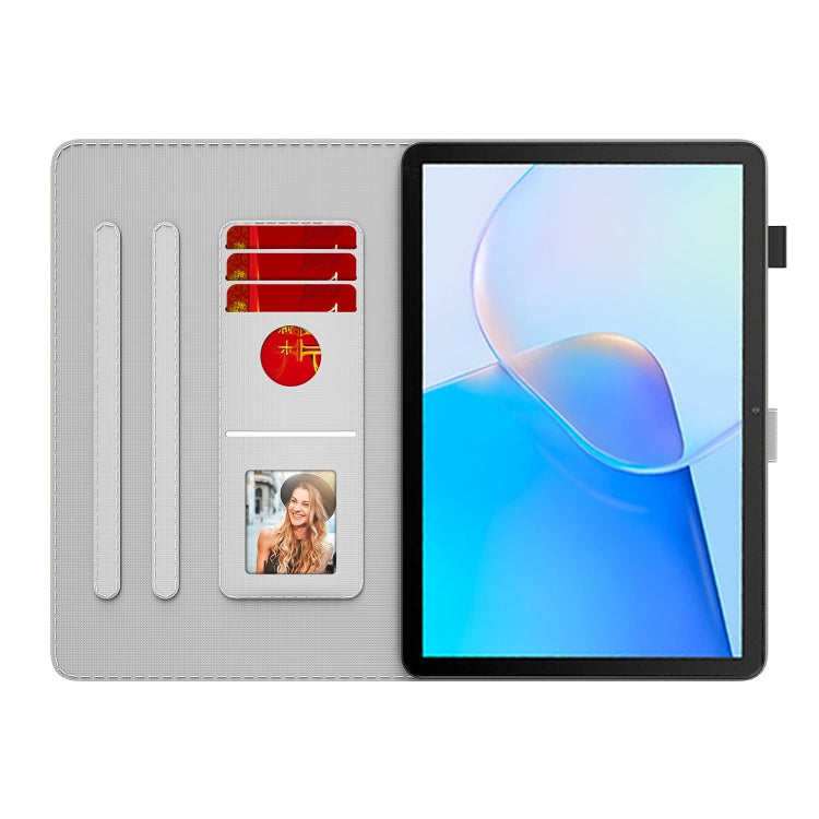 For Huawei MatePad SE Watercolor Pattern Flip Leather Tablet Case(Berry Color) - Huawei by PMC TechLife | Online Shopping South Africa | PMC TechLife | Buy Now Pay Later Mobicred