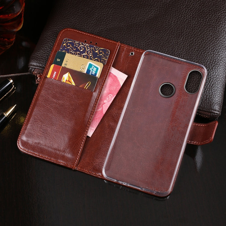 For Doogee X70 idewei  Crazy Horse Texture Horizontal Flip Leather Case with Holder & Card Slots & Wallet(Dark Blue) - More Brand by idewei | Online Shopping South Africa | PMC TechLife | Buy Now Pay Later Mobicred