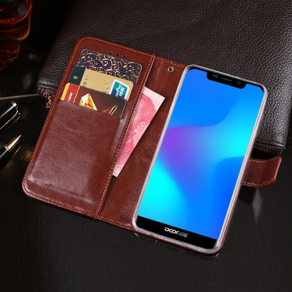 For Doogee X70 idewei  Crazy Horse Texture Horizontal Flip Leather Case with Holder & Card Slots & Wallet(White) - More Brand by idewei | Online Shopping South Africa | PMC Jewellery | Buy Now Pay Later Mobicred