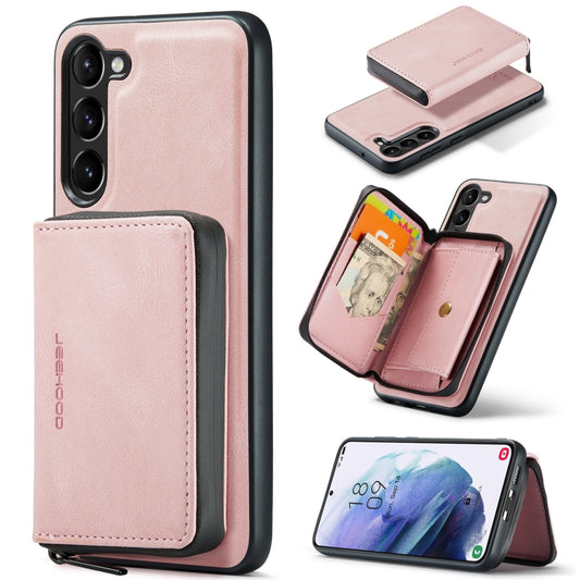 For Samsung Galaxy S24 5G JEEHOOD Magnetic Zipper Horizontal Flip Leather Phone Case(Pink) - Galaxy S24 5G Cases by JEEHOOD | Online Shopping South Africa | PMC Jewellery | Buy Now Pay Later Mobicred