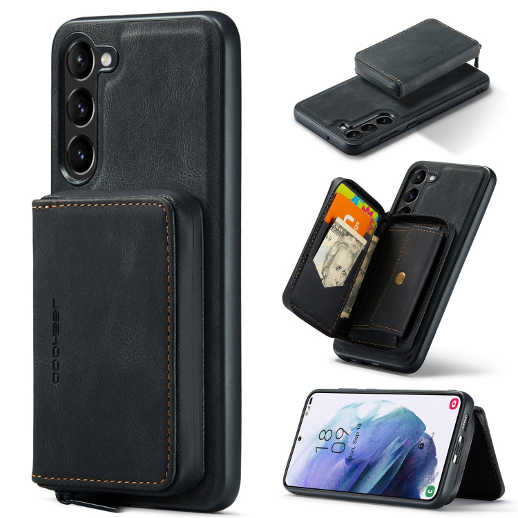 For Samsung Galaxy S24 5G JEEHOOD Magnetic Zipper Horizontal Flip Leather Phone Case(Black) - free shipping - PMC Jewellery - Order now!
