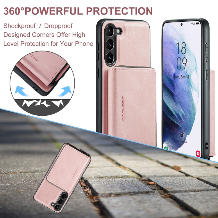 For Samsung Galaxy S24+ 5G JEEHOOD Magnetic Zipper Horizontal Flip Leather Phone Case(Pink) - free shipping - PMC Jewellery - Order now!