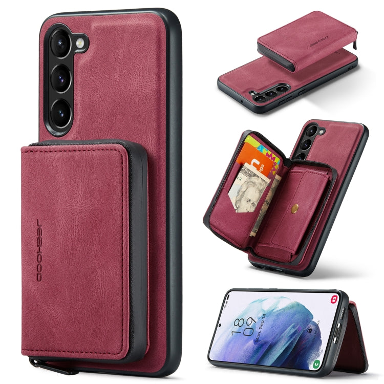 For Samsung Galaxy S24+ 5G JEEHOOD Magnetic Zipper Horizontal Flip Leather Phone Case(Red) - free shipping - PMC Jewellery - Order now!