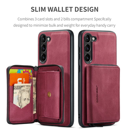 For Samsung Galaxy S24+ 5G JEEHOOD Magnetic Zipper Horizontal Flip Leather Phone Case(Red) - Galaxy S24+ 5G Cases by JEEHOOD | Online Shopping South Africa | PMC Jewellery | Buy Now Pay Later Mobicred