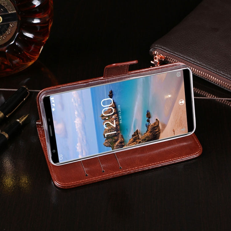 For Oukitel C11 Pro idewei  Crazy Horse Texture Horizontal Flip Leather Case with Holder & Card Slots & Wallet(Brown) - More Brand by idewei | Online Shopping South Africa | PMC Jewellery | Buy Now Pay Later Mobicred