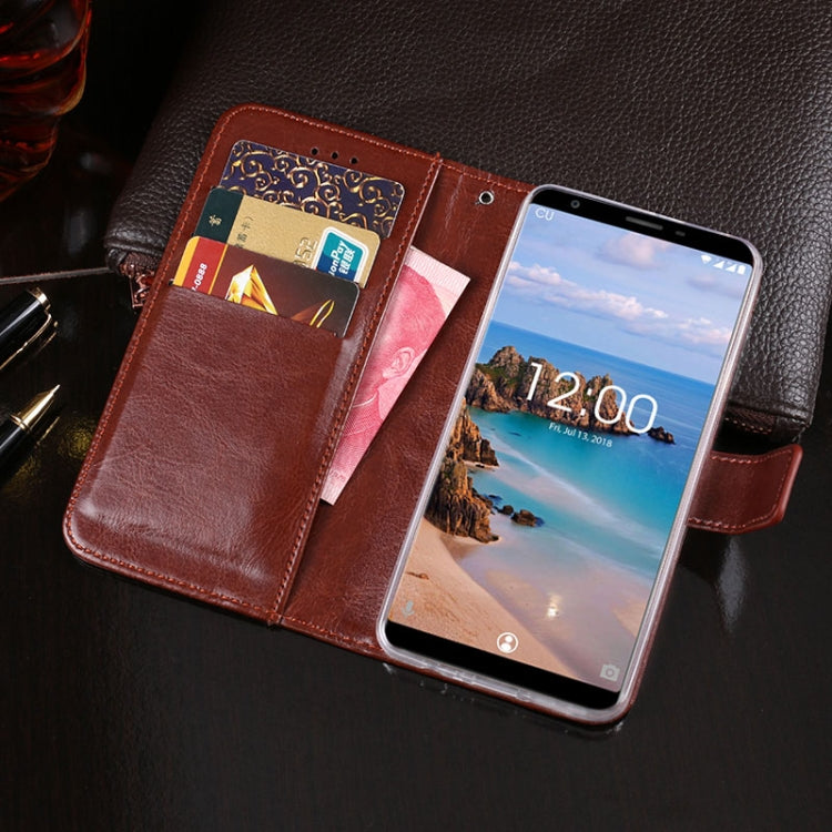 For Oukitel C11 Pro idewei  Crazy Horse Texture Horizontal Flip Leather Case with Holder & Card Slots & Wallet(Sky Blue) - More Brand by idewei | Online Shopping South Africa | PMC Jewellery | Buy Now Pay Later Mobicred