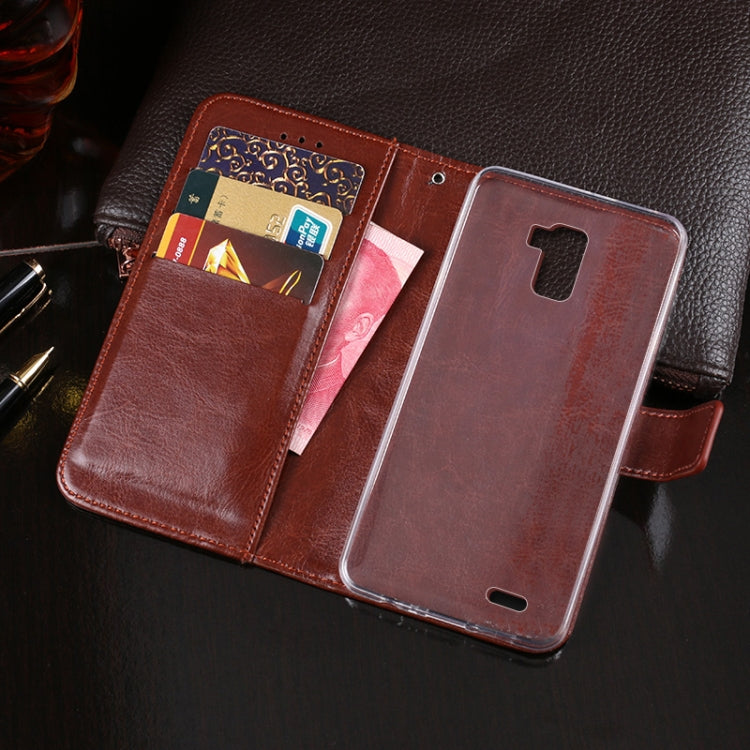 For Oukitel K5000 idewei  Crazy Horse Texture Horizontal Flip Leather Case with Holder & Card Slots & Wallet(Dark Blue) - More Brand by idewei | Online Shopping South Africa | PMC Jewellery | Buy Now Pay Later Mobicred