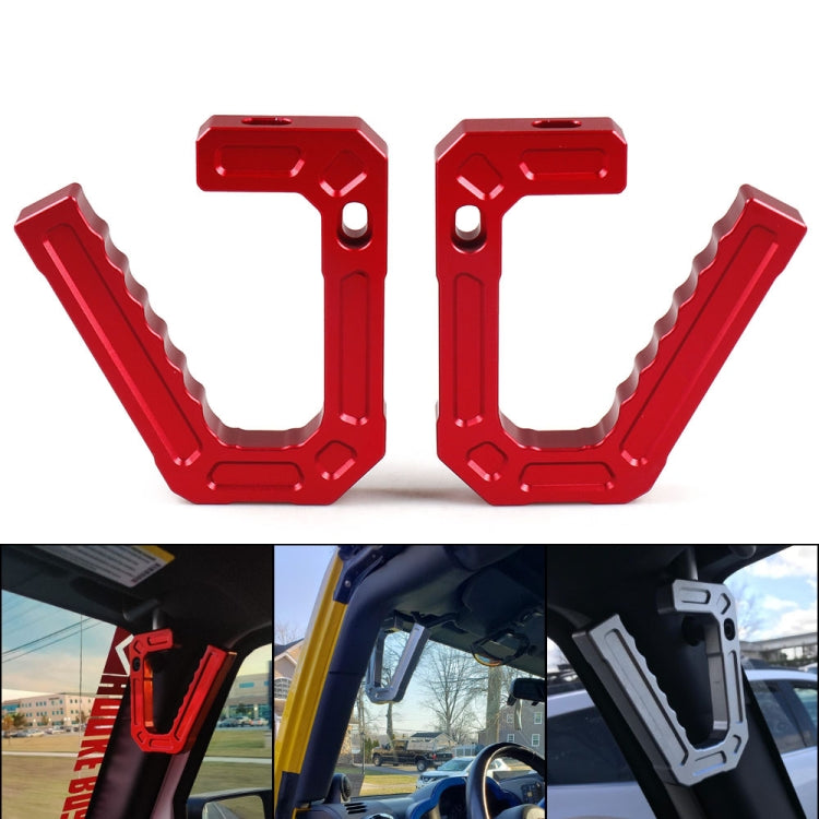 For Jeep Wrangler JK 2007-2018 Car Modification Aluminum Interior Handle(Red) - Door Handles by PMC Jewellery | Online Shopping South Africa | PMC Jewellery | Buy Now Pay Later Mobicred