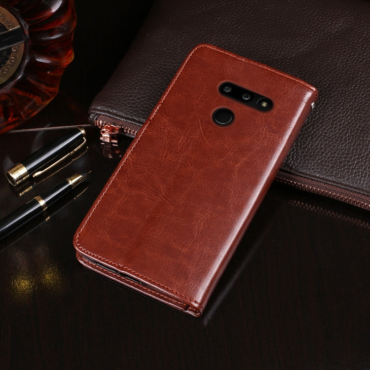 For LG G8 ThinQ idewei Crazy Horse Texture Horizontal Flip Leather Case with Holder & Card Slots & Wallet(Sky Blue) - LG Cases by idewei | Online Shopping South Africa | PMC Jewellery | Buy Now Pay Later Mobicred