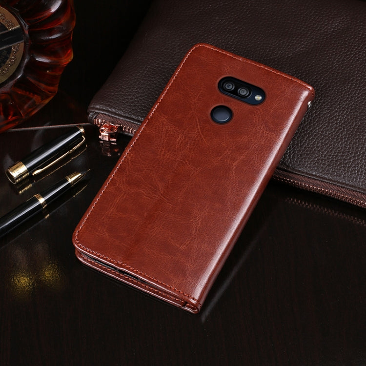 For LG K40S idewei Crazy Horse Texture Horizontal Flip Leather Case with Holder & Card Slots & Wallet(Rose Red) - LG by idewei | Online Shopping South Africa | PMC Jewellery | Buy Now Pay Later Mobicred