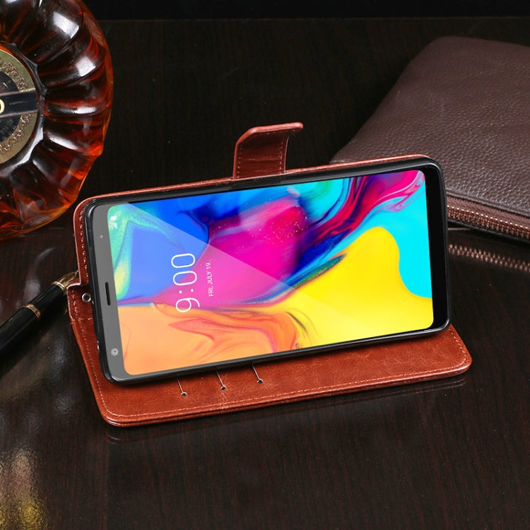 For LG Stylo 5 idewei Crazy Horse Texture Horizontal Flip Leather Case with Holder & Card Slots & Wallet(Brown) - LG Cases by idewei | Online Shopping South Africa | PMC Jewellery | Buy Now Pay Later Mobicred