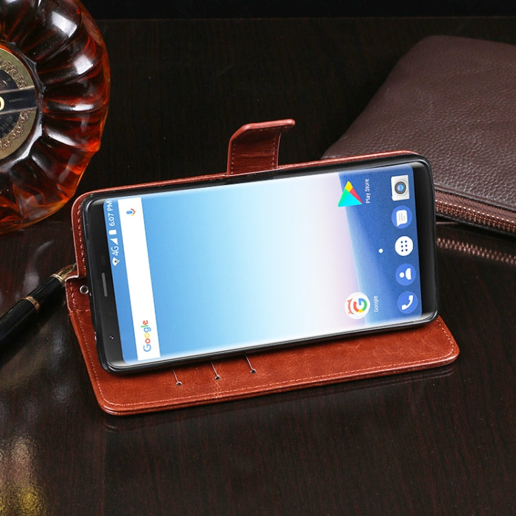 For Ulefone MIX 2 idewei  Crazy Horse Texture Horizontal Flip Leather Case with Holder & Card Slots & Wallet(Black) - Ulefone Cases by idewei | Online Shopping South Africa | PMC Jewellery | Buy Now Pay Later Mobicred
