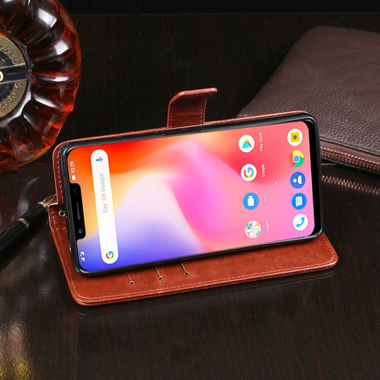 For Ulefone S10 Pro idewei  Crazy Horse Texture Horizontal Flip Leather Case with Holder & Card Slots & Wallet(Yellow) - Ulefone Cases by idewei | Online Shopping South Africa | PMC Jewellery | Buy Now Pay Later Mobicred
