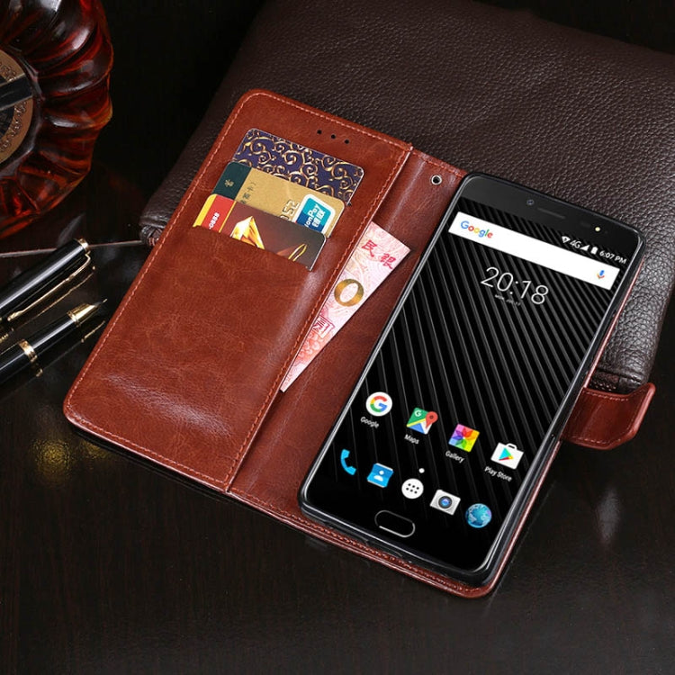 For Ulefone T1 idewei  Crazy Horse Texture Horizontal Flip Leather Case with Holder & Card Slots & Wallet(Black) - More Brand by idewei | Online Shopping South Africa | PMC Jewellery | Buy Now Pay Later Mobicred