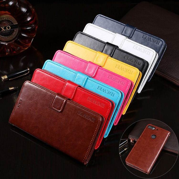 For HTC Desire 12+ idewei Crazy Horse Texture Horizontal Flip Leather Case with Holder & Card Slots & Wallet(Red) - More Brand by idewei | Online Shopping South Africa | PMC Jewellery | Buy Now Pay Later Mobicred