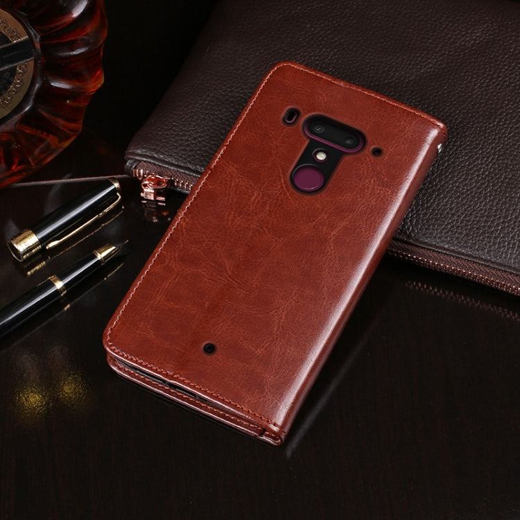 For HTC U12+ idewei Crazy Horse Texture Horizontal Flip Leather Case with Holder & Card Slots & Wallet(Yellow) - More Brand by idewei | Online Shopping South Africa | PMC Jewellery | Buy Now Pay Later Mobicred
