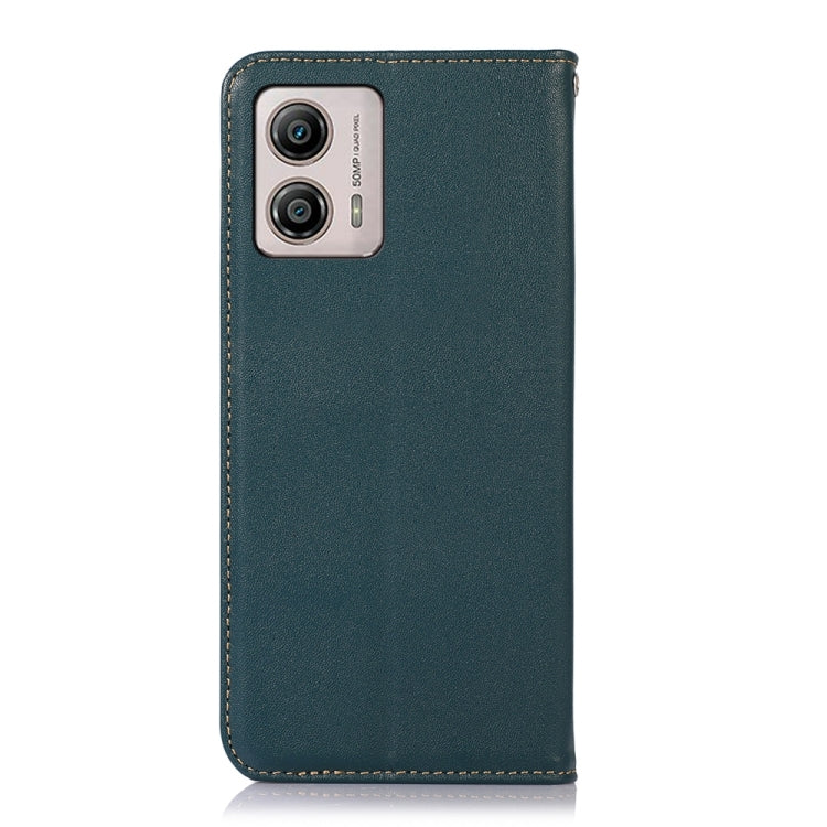 For Motorola Moto G53 5G KHAZNEH Nappa Top Layer Cowhide Leather Phone Case(Green) - Motorola Cases by PMC TechLife | Online Shopping South Africa | PMC TechLife | Buy Now Pay Later Mobicred