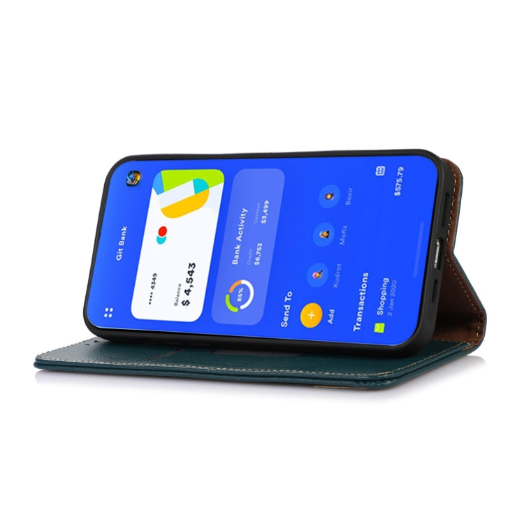 For Motorola Moto G53 5G KHAZNEH Nappa Top Layer Cowhide Leather Phone Case(Green) - Motorola Cases by PMC TechLife | Online Shopping South Africa | PMC TechLife | Buy Now Pay Later Mobicred