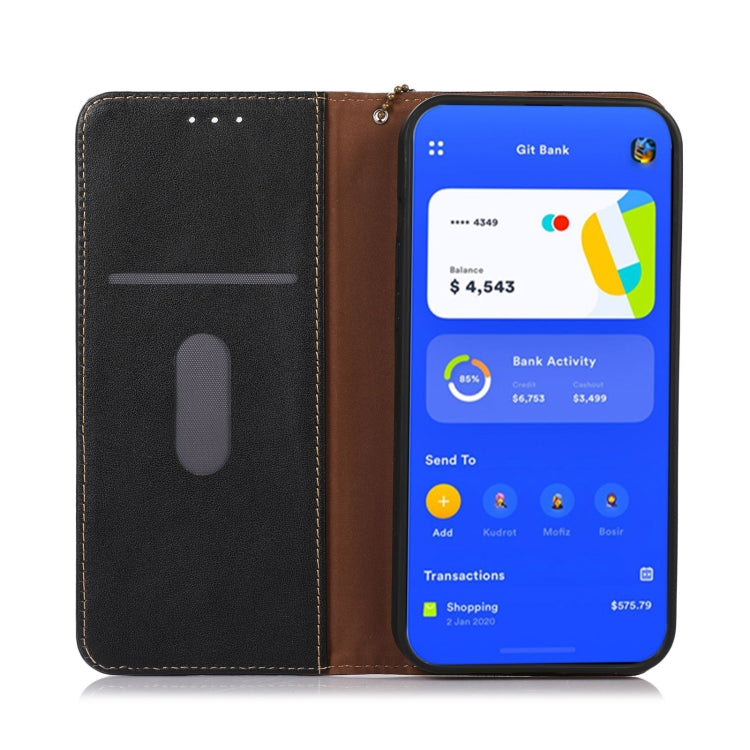 For Motorola Moto G53 5G KHAZNEH Nappa Top Layer Cowhide Leather Phone Case(Black) - Motorola Cases by PMC TechLife | Online Shopping South Africa | PMC TechLife | Buy Now Pay Later Mobicred