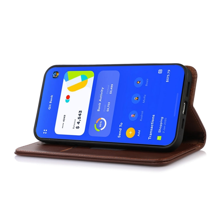 For Motorola Moto G53 5G KHAZNEH Nappa Top Layer Cowhide Leather Phone Case(Brown) - free shipping - PMC TechLife - Order now!