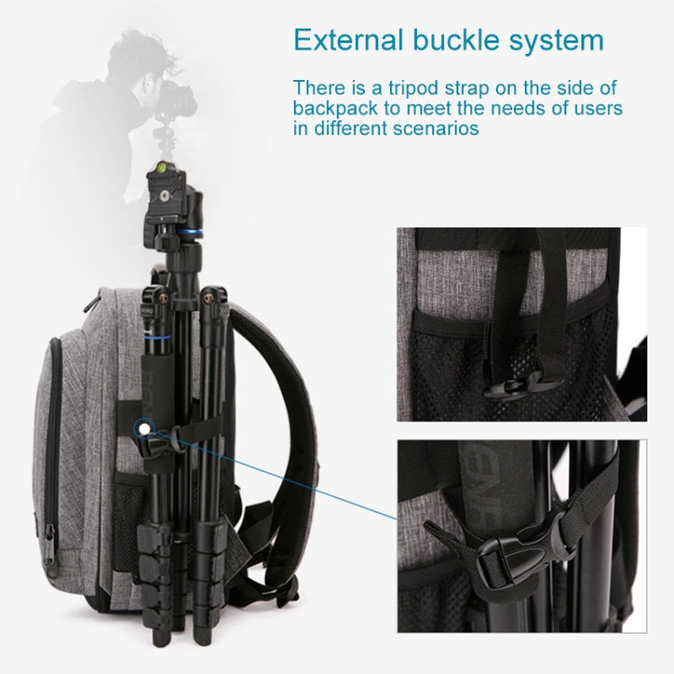 Small Waterproof Camera Backpack Shoulders SLR Camera Bag(Black) - Backpack by PMC TechLife | Online Shopping South Africa | PMC TechLife | Buy Now Pay Later Mobicred
