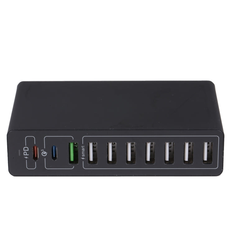 MFT-03Q 10 in 1 65W QC3.0 USB Smart Fast Charger, Plug Type:UK Plug(Black) - USB Charger by PMC TechLife | Online Shopping South Africa | PMC TechLife | Buy Now Pay Later Mobicred