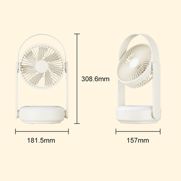 WT-F62 Outdoor Portable USB Charging Air Cooling Fan with LED Night Lamp(Army Green) - Electric Fans by PMC TechLife | Online Shopping South Africa | PMC TechLife | Buy Now Pay Later Mobicred