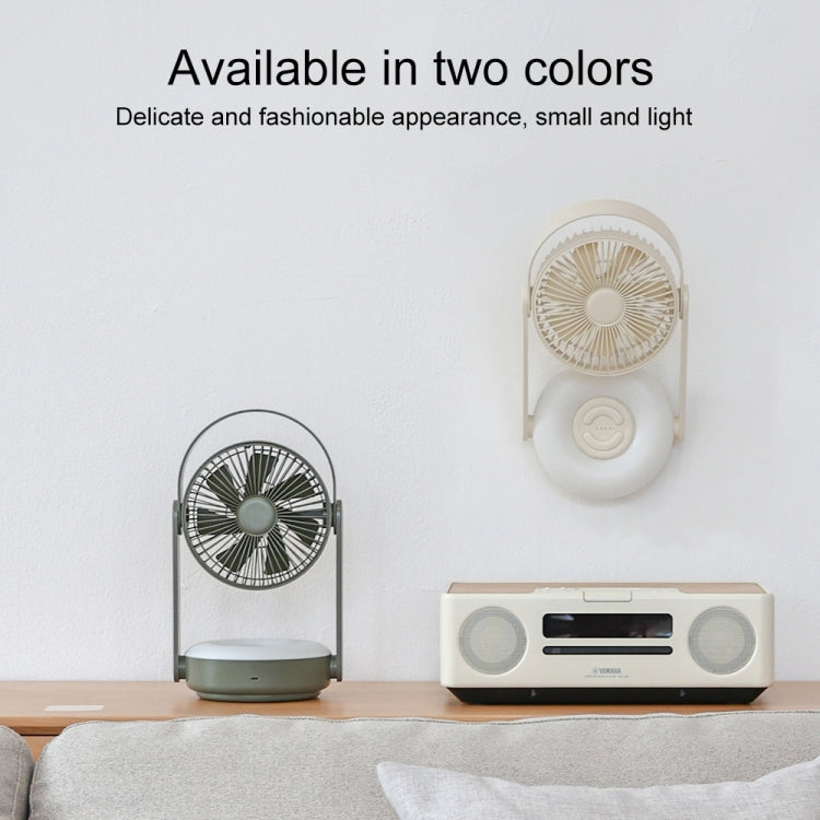 WT-F62 Outdoor Portable USB Charging Air Cooling Fan with LED Night Lamp(Army Green) - Electric Fans by PMC TechLife | Online Shopping South Africa | PMC TechLife | Buy Now Pay Later Mobicred