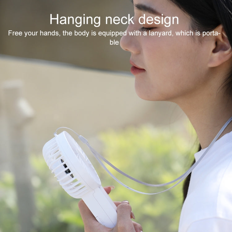 WT-F58 Hanging Neck Handheld Electric Fan(Cream Color) - Electric Fans by PMC TechLife | Online Shopping South Africa | PMC TechLife | Buy Now Pay Later Mobicred