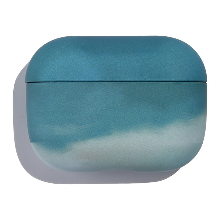 For AirPods 3 Ink Painting Water Sticker PC Earphone Case(Navy Blue) - free shipping - PMC Jewellery - Order now!