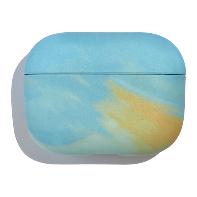 For AirPods 1 / 2 Ink Painting Water Sticker PC Earphone Case(Ink Yellow) - For AirPods 1/2 by PMC Jewellery | Online Shopping South Africa | PMC Jewellery | Buy Now Pay Later Mobicred