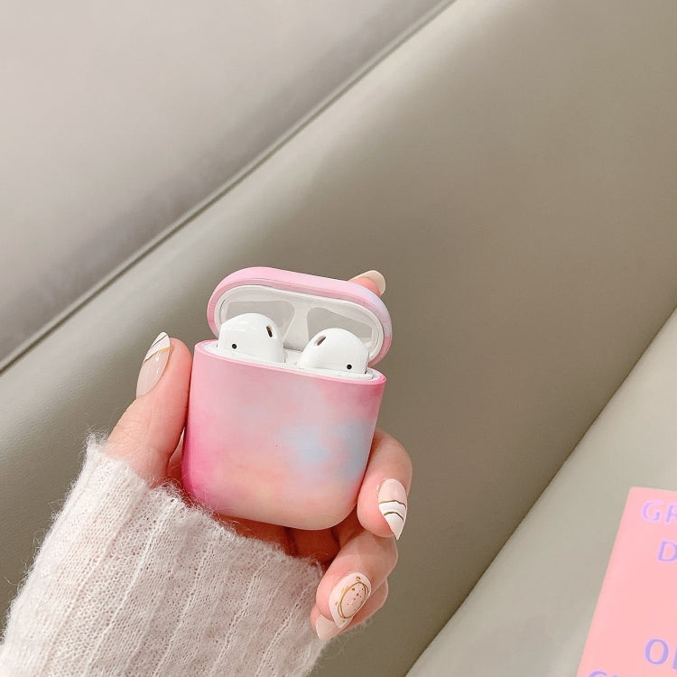 For AirPods 1 / 2 Ink Painting Water Sticker PC Earphone Case(Navy Blue) - For AirPods 1/2 by PMC Jewellery | Online Shopping South Africa | PMC Jewellery | Buy Now Pay Later Mobicred