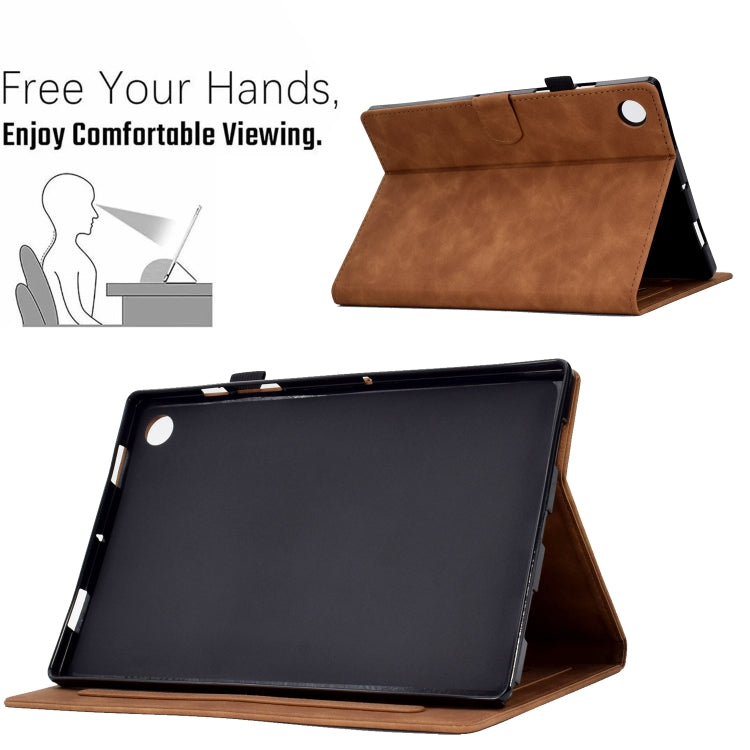 Peony Butterfly Embossed Leather Tablet Case For Huawei MatePad T 10 / T 10s / Honor Tablet Enjoy 2 / Pad X6 / Pad 6(Brown) - free shipping - PMC TechLife - Order now!