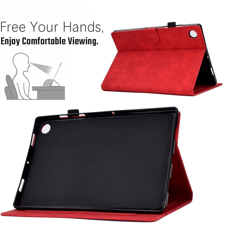 Peony Butterfly Embossed Leather Tablet Case For Huawei MatePad T 10 / T 10s / Honor Tablet Enjoy 2 / Pad X6 / Pad 6(Red) - Honor by PMC TechLife | Online Shopping South Africa | PMC TechLife | Buy Now Pay Later Mobicred