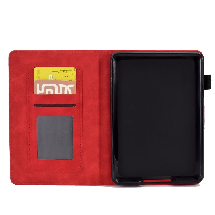For Amazon Kindle 11th 2022 Peony Butterfly Embossed Leather Smart Tablet Case(Red) - Amazon by PMC TechLife | Online Shopping South Africa | PMC TechLife | Buy Now Pay Later Mobicred