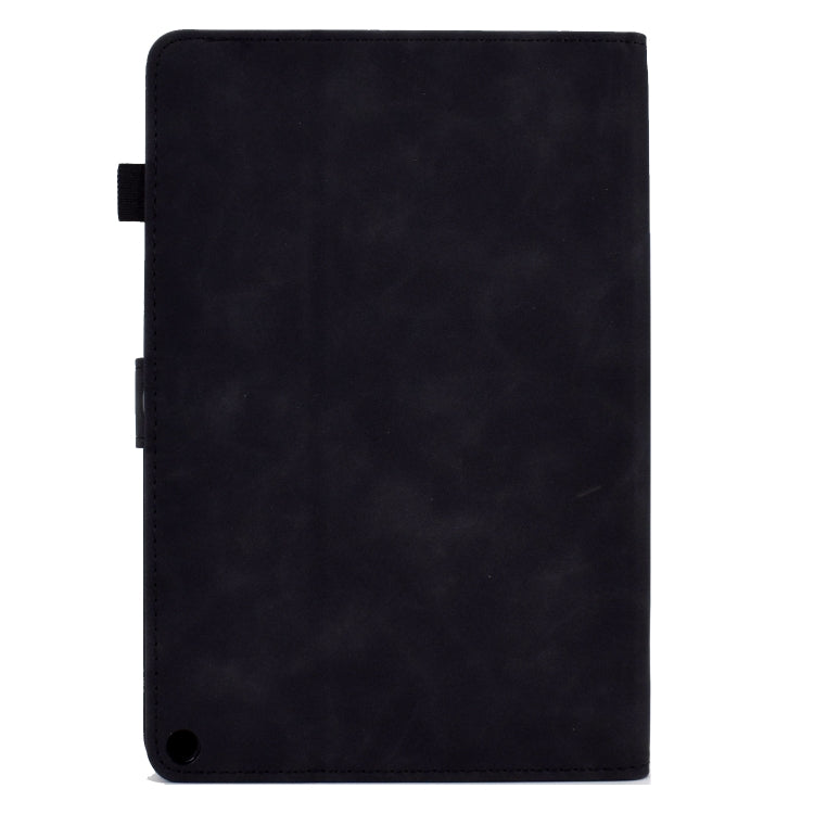 For Amazon Kindle Fire HD8 2020 Peony Butterfly Embossed Leather Smart Tablet Case(Black) - Amazon by PMC TechLife | Online Shopping South Africa | PMC TechLife | Buy Now Pay Later Mobicred
