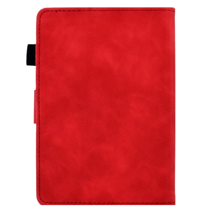 For Amazon Kindle Paperwhite 4/3/2/1 Peony Butterfly Embossed Leather Smart Tablet Case(Red) - Amazon by PMC TechLife | Online Shopping South Africa | PMC TechLife | Buy Now Pay Later Mobicred