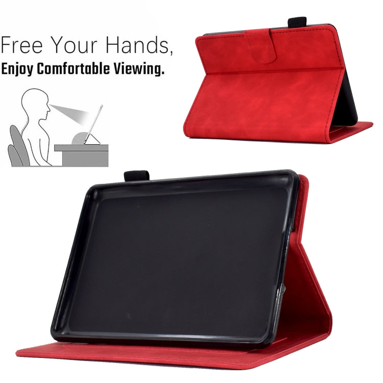 For Amazon Kindle Paperwhite 4/3/2/1 Peony Butterfly Embossed Leather Smart Tablet Case(Red) - Amazon by PMC TechLife | Online Shopping South Africa | PMC TechLife | Buy Now Pay Later Mobicred