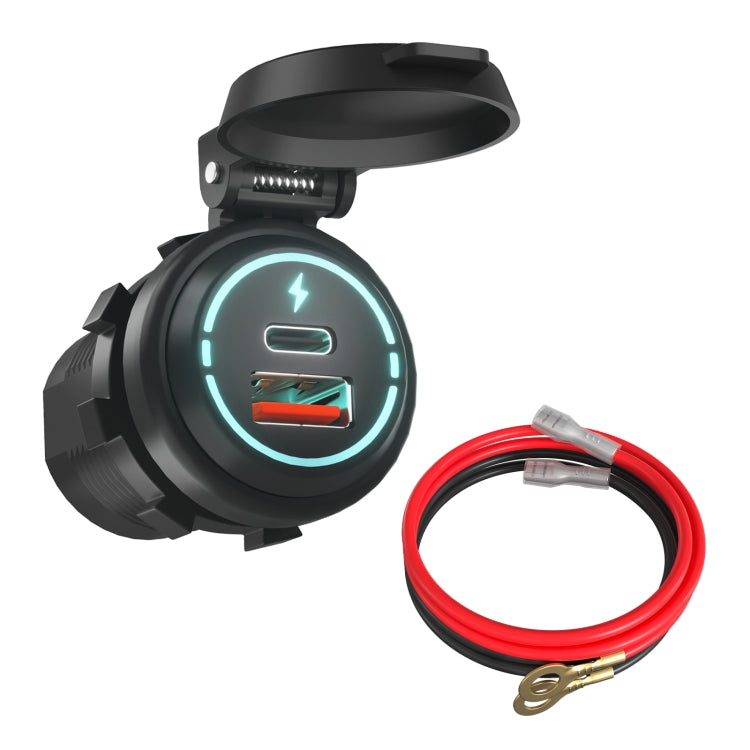 ZH-1786A2 QC3.0 USB-A + Type-C Dual Interface Car Charger, Cable Length: 60cm - DIY Modified Charger by PMC Jewellery | Online Shopping South Africa | PMC Jewellery | Buy Now Pay Later Mobicred