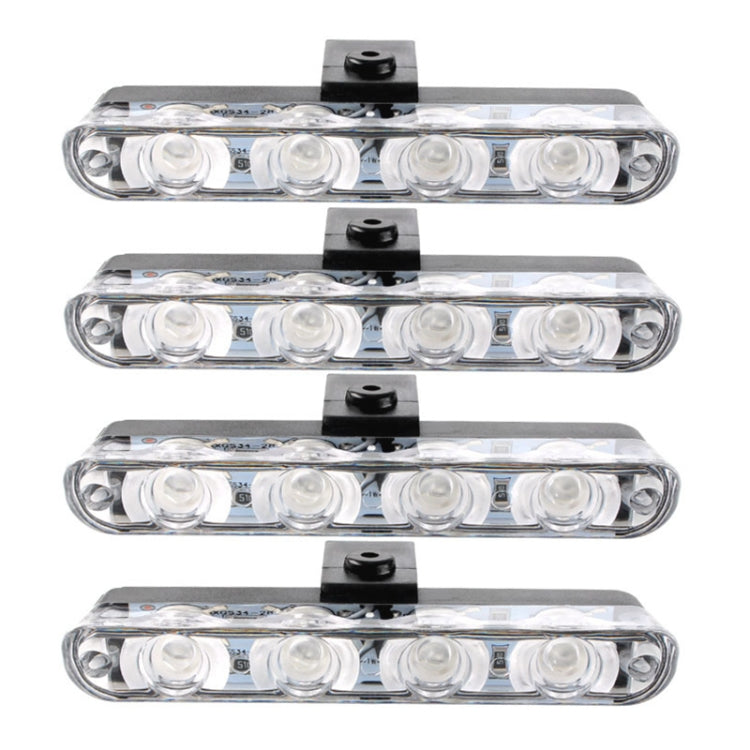 4 in 1 Car 16LEDs Grille Flash Lights Warning Lights with Wireless Remote Control(Blue) - Warning Lights by PMC TechLife | Online Shopping South Africa | PMC TechLife | Buy Now Pay Later Mobicred