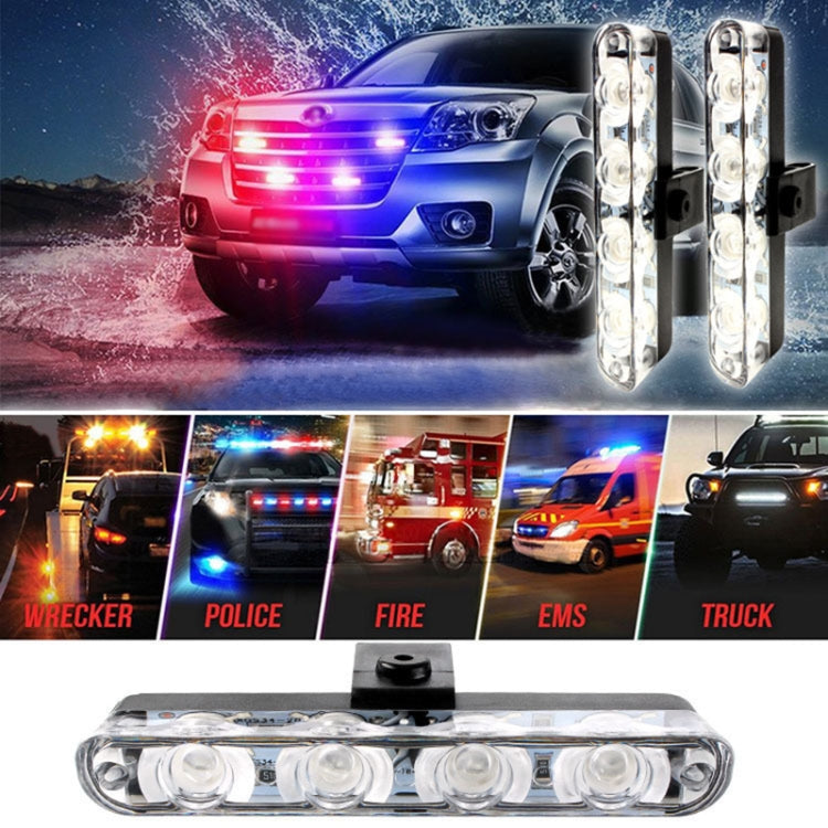 4 in 1 Car 16LEDs Grille Flash Lights Warning Lights with Wireless Remote Control(White Yellow) - free shipping - PMC TechLife - Order now!
