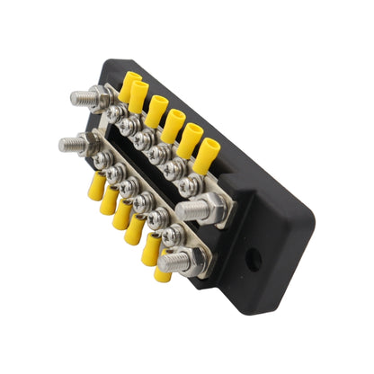 CP-3024 150A 12-48V RV Yacht Double-row 6-way Busbar with 16pcs Terminals(Black) - Booster Cable & Clip by PMC Jewellery | Online Shopping South Africa | PMC Jewellery | Buy Now Pay Later Mobicred