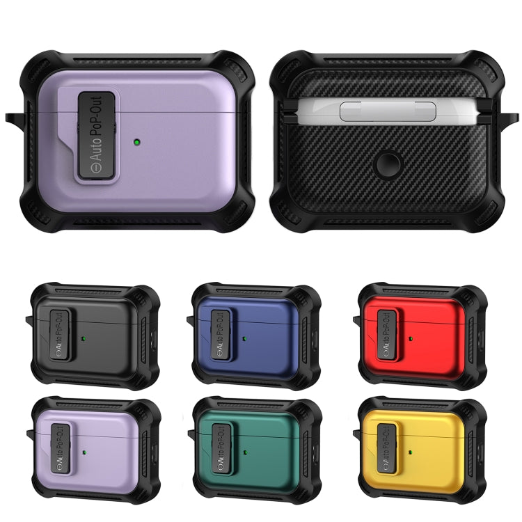 For AirPods Pro 2 Signal Flag Wireless Earphones Case with Security Lock(Red) - For AirPods Pro 2 by PMC Jewellery | Online Shopping South Africa | PMC Jewellery | Buy Now Pay Later Mobicred