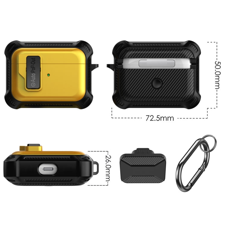 For AirPods Pro Signal Flag Wireless Earphones Case with Security Lock(Black) - For AirPods Pro by PMC Jewellery | Online Shopping South Africa | PMC Jewellery | Buy Now Pay Later Mobicred