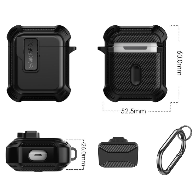 For AirPods 1 / 2 Signal Flag Wireless Earphones Case with Security Lock(Purple) - free shipping - PMC Jewellery - Order now!