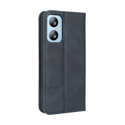 For Blackview A52 Magnetic Buckle Retro Texture Leather Phone Case(Blue) - More Brand by PMC Jewellery | Online Shopping South Africa | PMC Jewellery | Buy Now Pay Later Mobicred