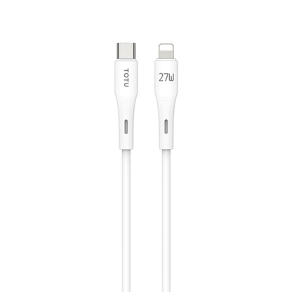 TOTU BPD-013 Skin Sense Series Type-C to 8 Pin Silicone Fast Charging Data Cable, Length:1m(White) - 2 in 1 Cable by TOTUDESIGN | Online Shopping South Africa | PMC Jewellery | Buy Now Pay Later Mobicred