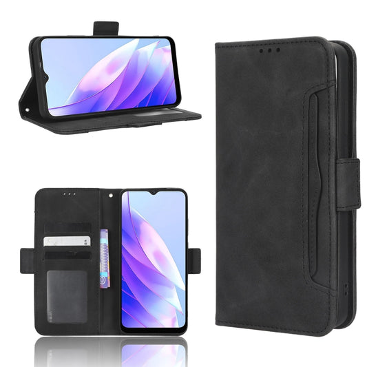 For Blackview A52 Skin Feel Calf Texture Card Slots Leather Phone Case(Black) - More Brand by PMC Jewellery | Online Shopping South Africa | PMC Jewellery | Buy Now Pay Later Mobicred