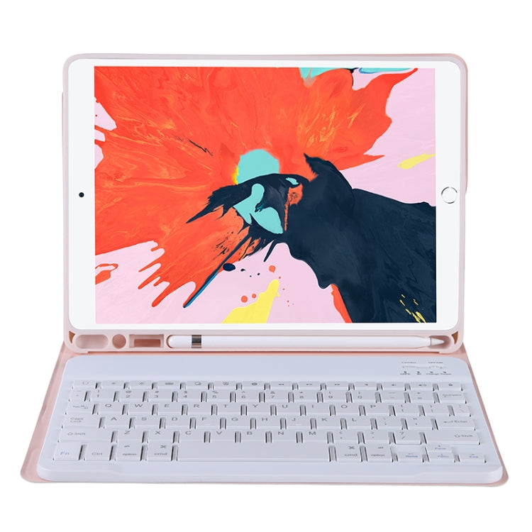 T11B 2020 For iPad Air 4 / Air 5 / Pro 11 inch 2022 / 2021 / 2020 / 2018 TPU Candy Color Ultra-thin Bluetooth Keyboard Tablet Case with Stand & Pen Slot(Pink) - Universal by PMC Jewellery | Online Shopping South Africa | PMC Jewellery | Buy Now Pay Later Mobicred