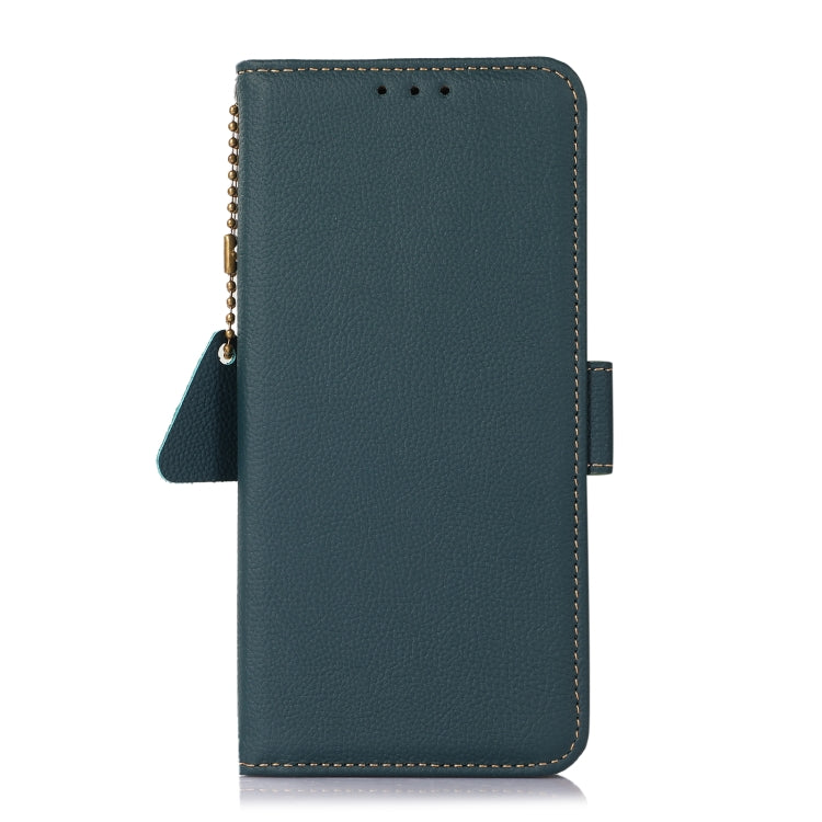 For Sony Xperia 10 IV Side-Magnetic TJ Genuine Leather RFID Phone Case(Green) - Sony Cases by PMC TechLife | Online Shopping South Africa | PMC TechLife | Buy Now Pay Later Mobicred